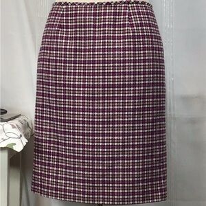 Liz Claiborne Purple Plaid Skirt